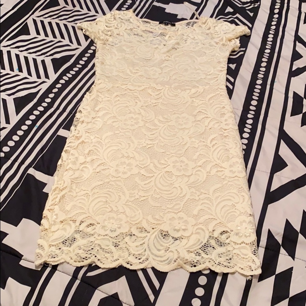 Cream lace dress